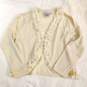 BFA Classics cardigan sweater.PM. Cream.NWOT.
